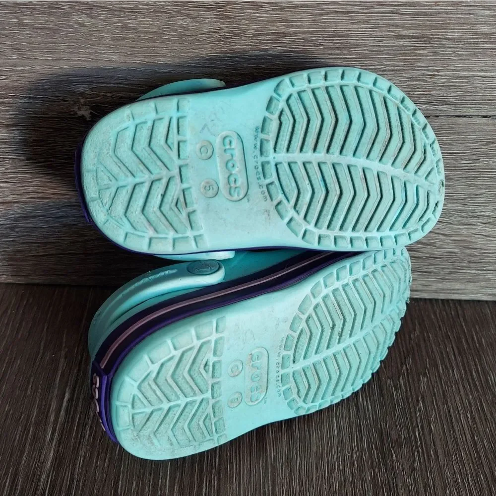 Crocs Crocband Kids Clogs - Ice Blue - Size 5
